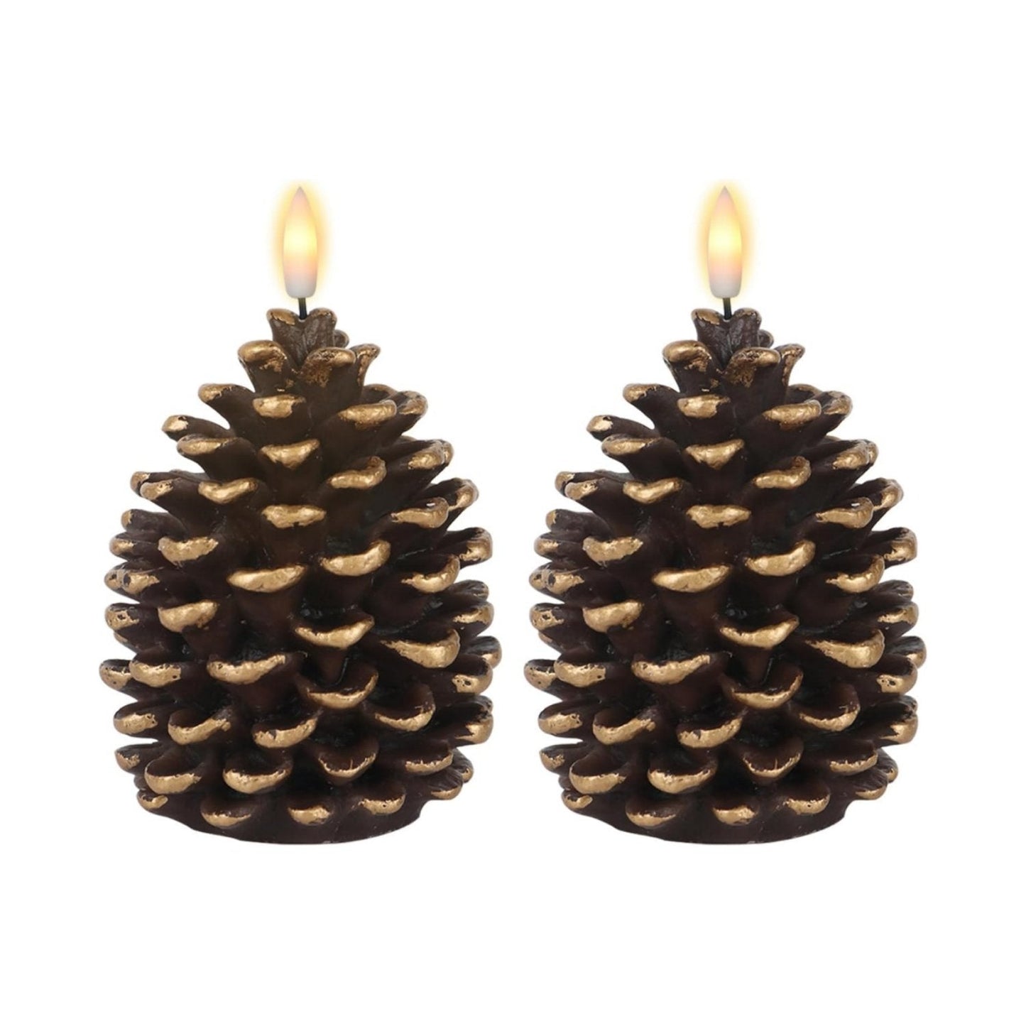 🎅Last Day 49% Off🔥Flameless Pinecone Candles Battery Operated with 6 Hour Timer