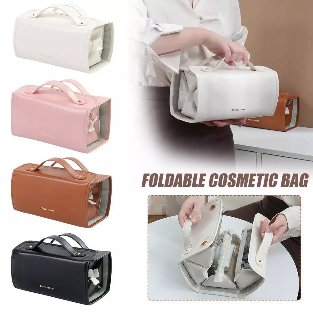 TO DAY 49% OFF Leather Waterproof Cosmetic Bag