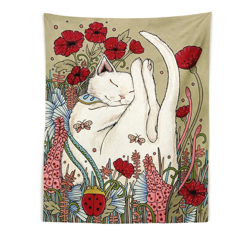 Cat Tapestry Wall Art