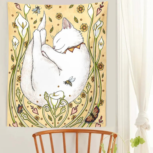 Cat Tapestry Wall Art