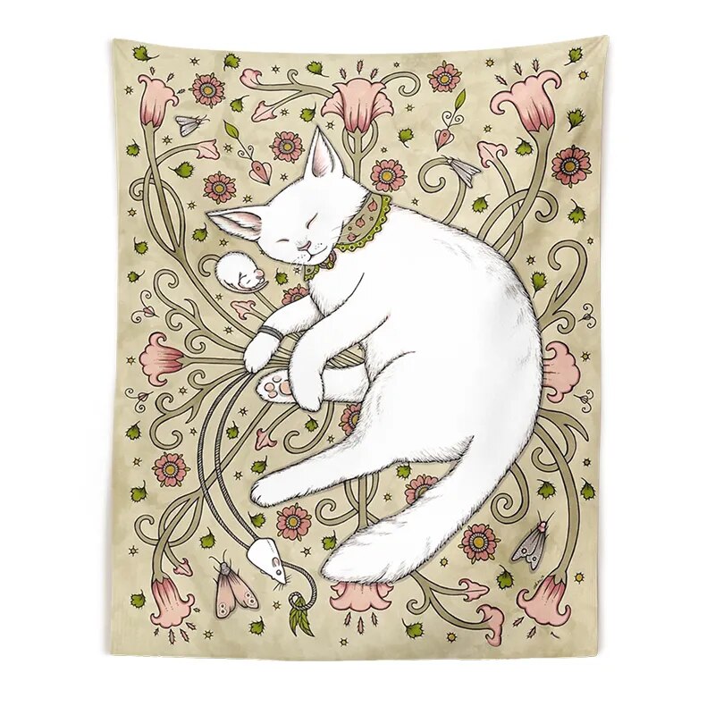 Cat Tapestry Wall Art