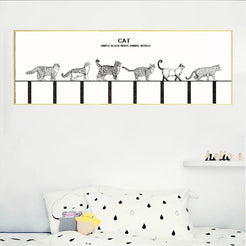 Cute Animal Cats and Dogs Art Canvas Poster for Wall – Blauzone