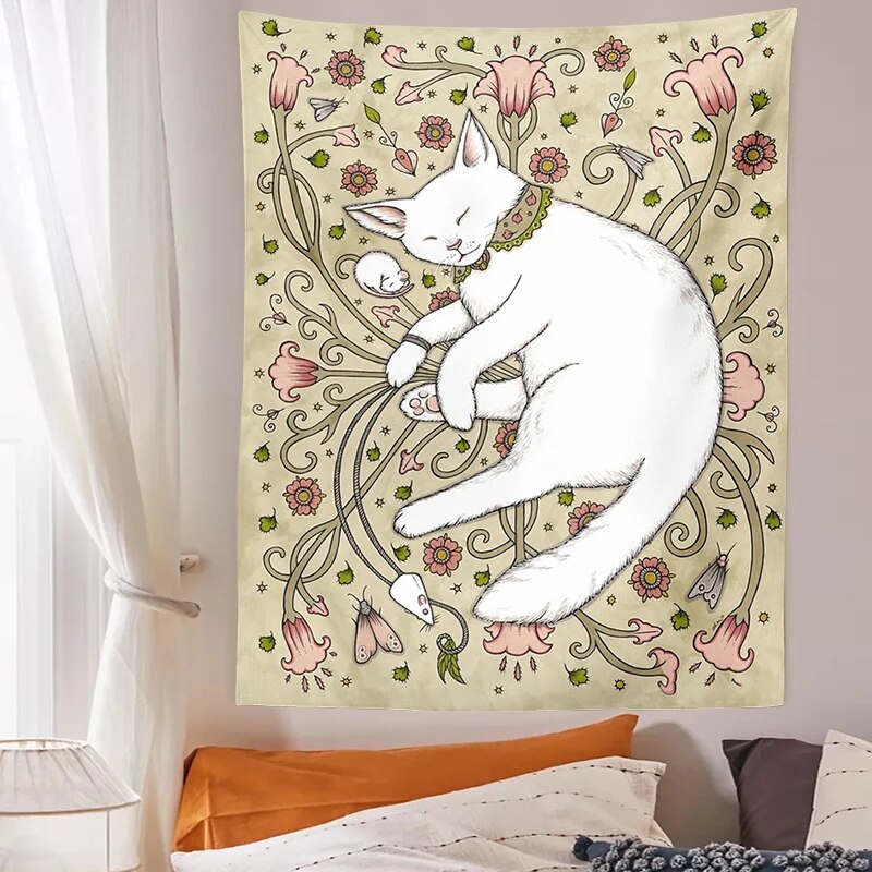 Cat Tapestry Wall Art