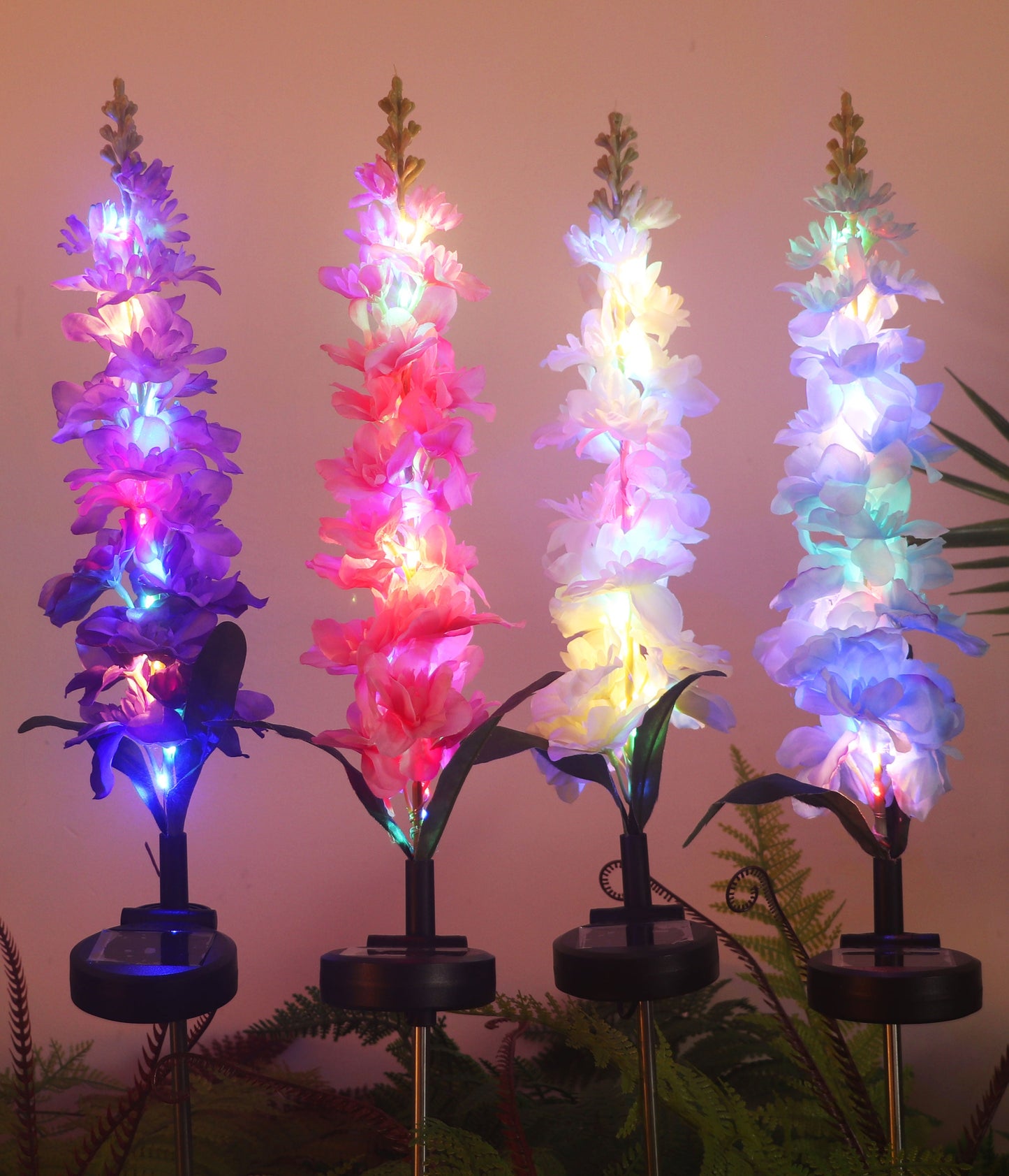 Outdoor Solar Violet Flower Lights