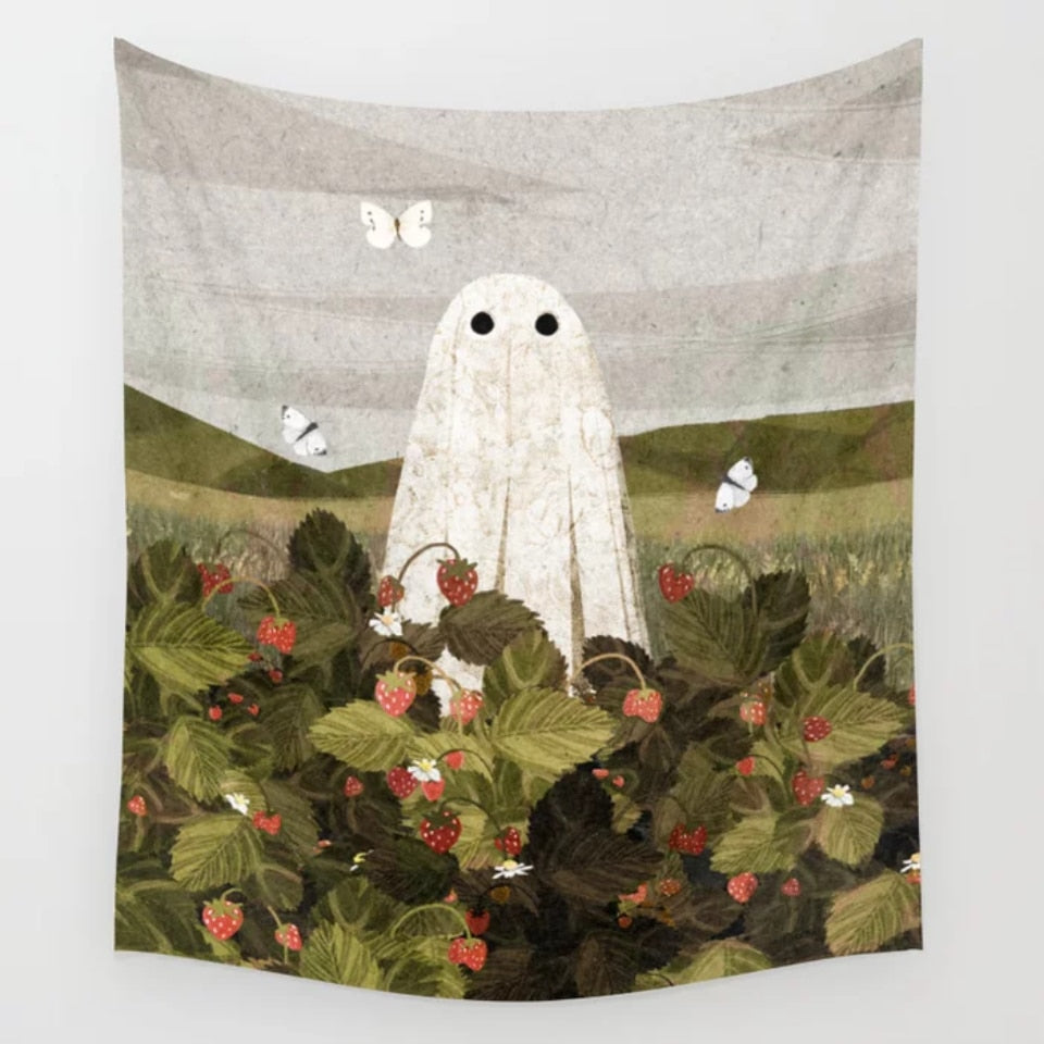 Strawberry Ghost Tapestry