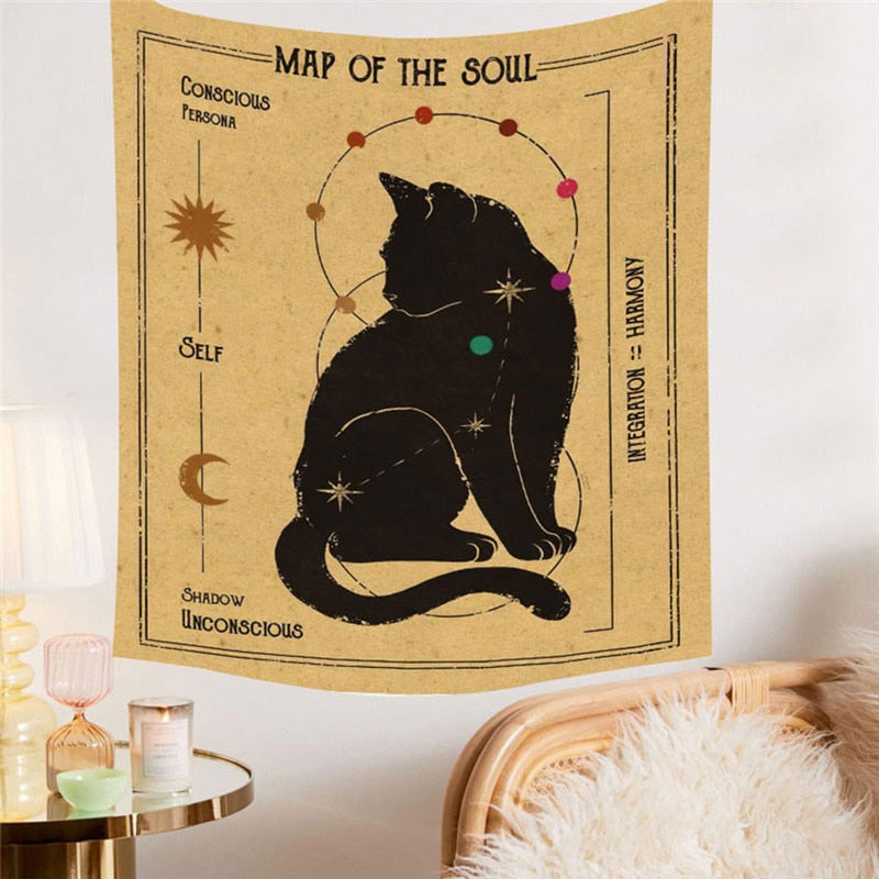 Sun Moon Tarot Tapestry Wall Hanging