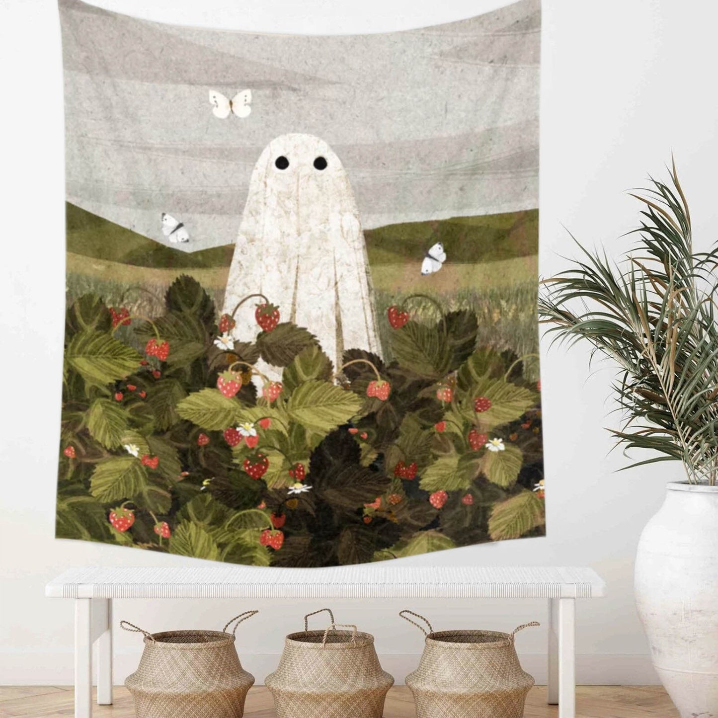 Strawberry Ghost Tapestry