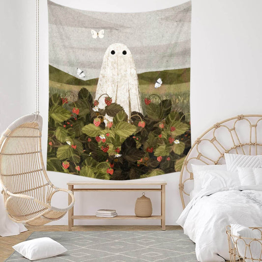 Strawberry Ghost Tapestry