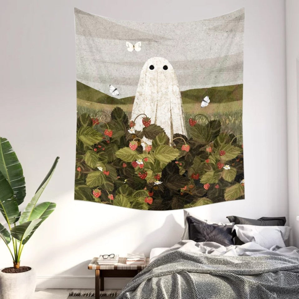 Strawberry Ghost Tapestry