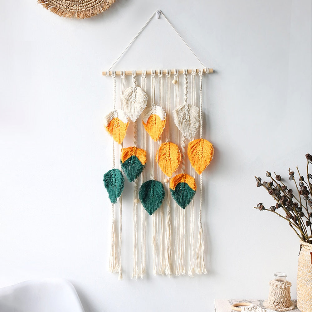 Leaf Wall Macrame Tapestry