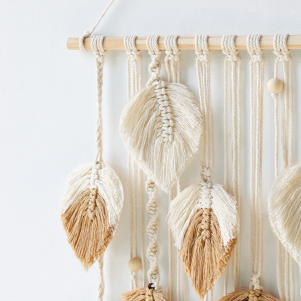 Leaf Wall Macrame Tapestry