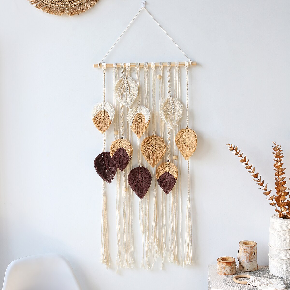 Leaf Wall Macrame Tapestry