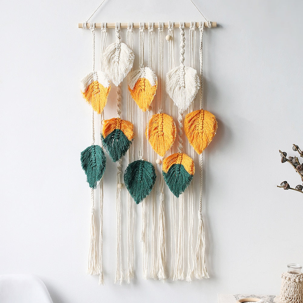 Leaf Wall Macrame Tapestry