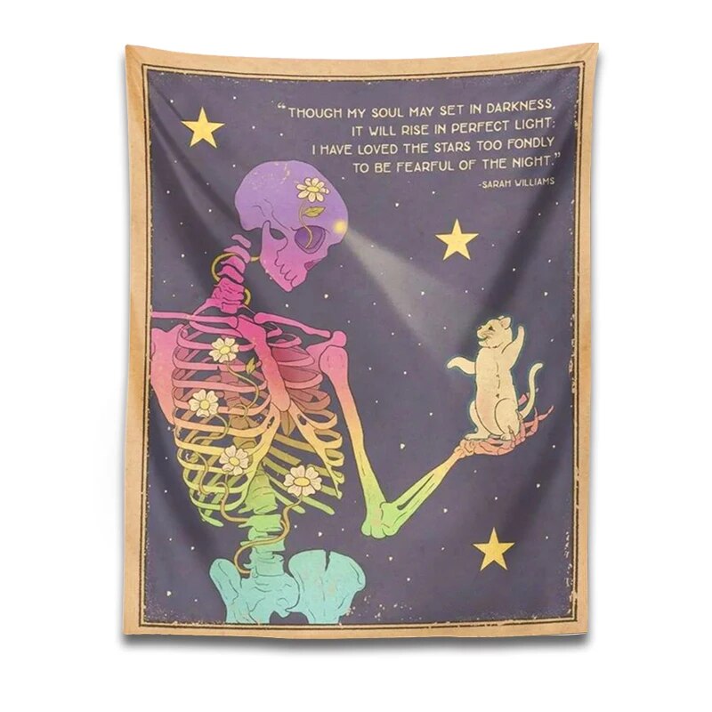 Skeleton Tapestry Retro Wall Decor