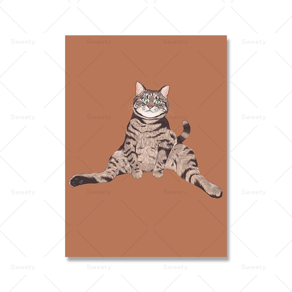 Chill Funny Cat Canvas