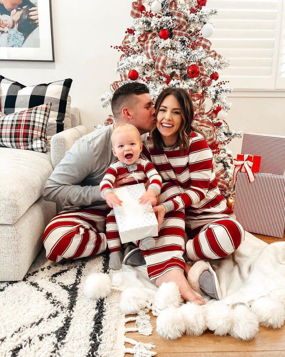 🎄 Early Christmas Pre-Sale - 50% Off - Christmas Red Striped Family Pajamas