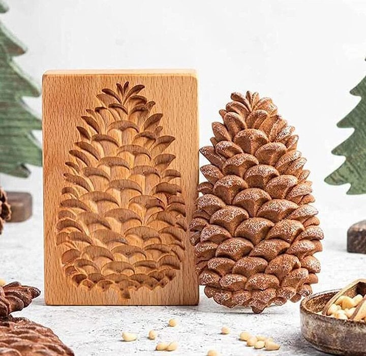 (🎁Early Christmas Limited Sale🎁) Wood Grain Cookie Mould - Cookie Embossing Mould