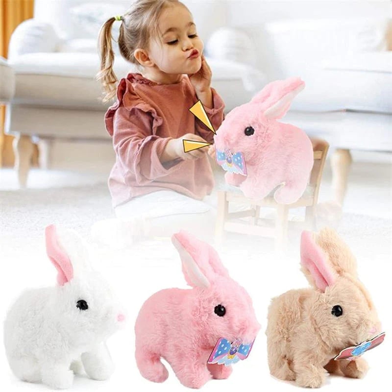 Cute artificial rabbit (educational interactive toy can walk and talk)