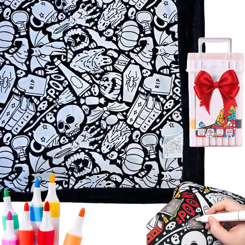 🔥 DIY Coloring Blanket with Markers💖Unique items💖
