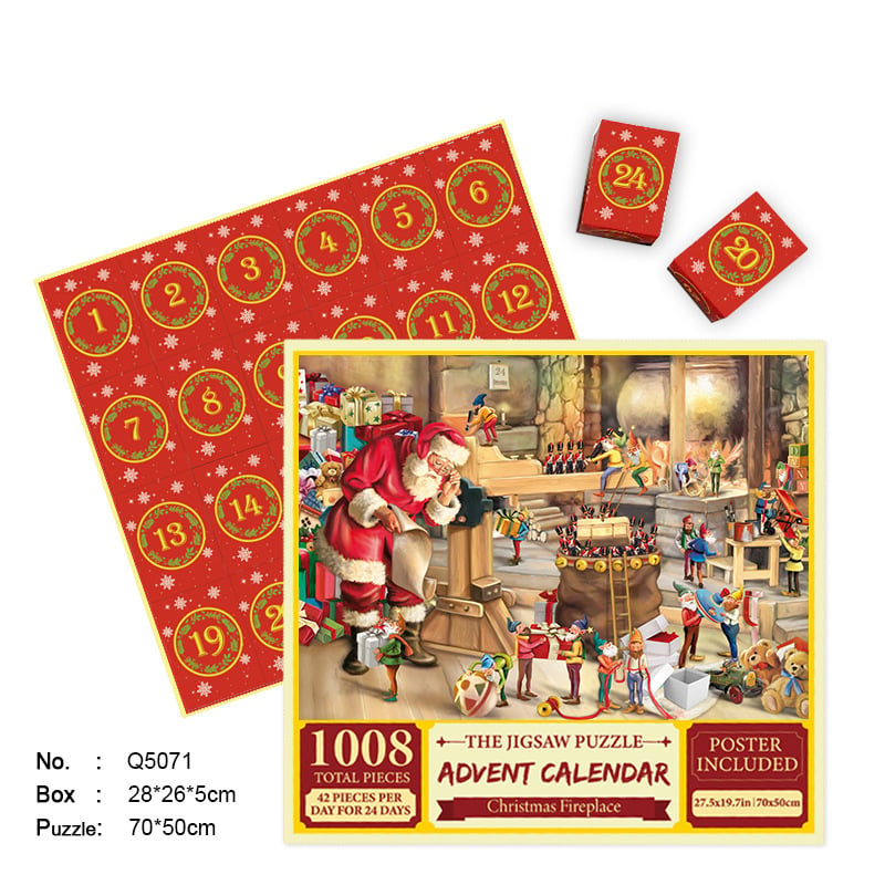 🎄Christmas Advent Calendar Jigsaw Puzzle 1000pcs🧩🎁(Buy 2 Free Shipping)