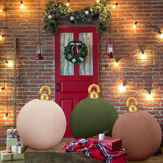 Giant Inflatable Velvet Christmas Balls