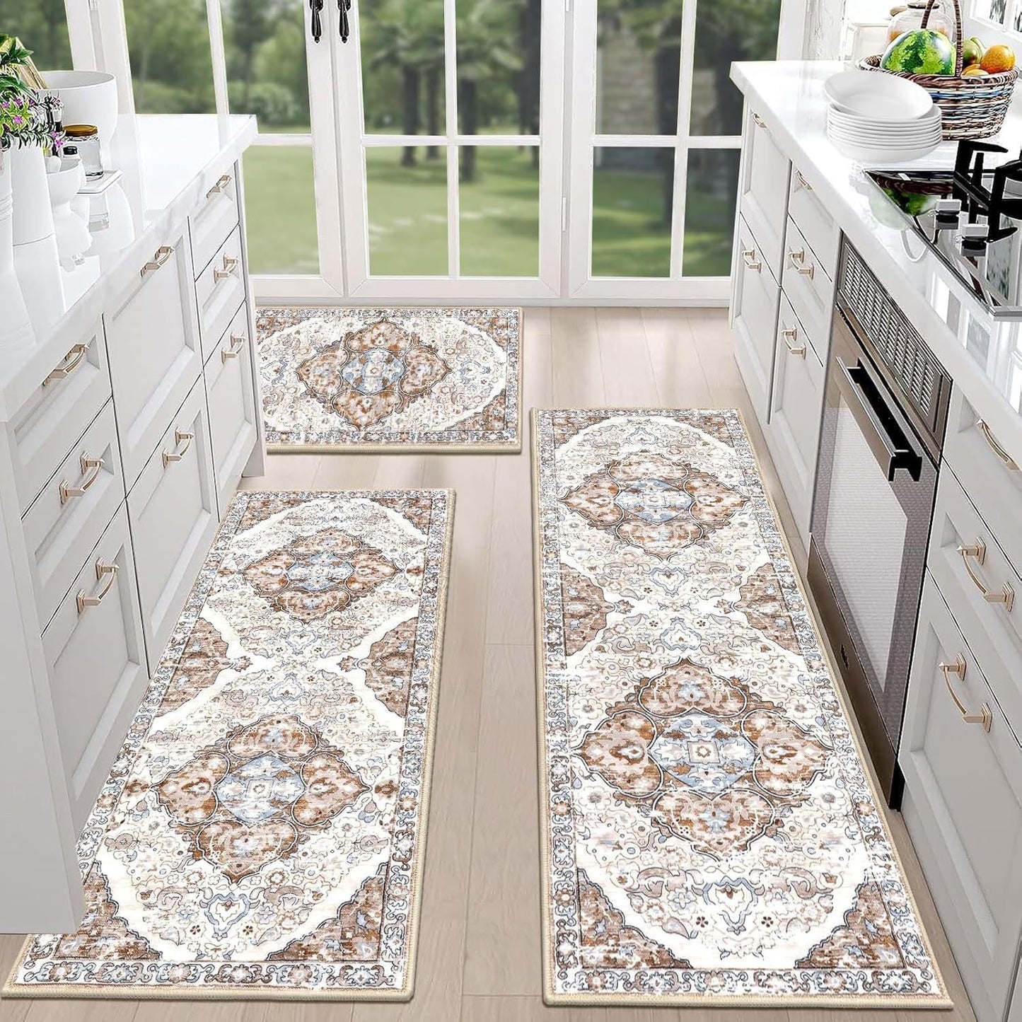 💖Boho Washable Kitchen Rugs - Non-Slip Kitchen Rugs