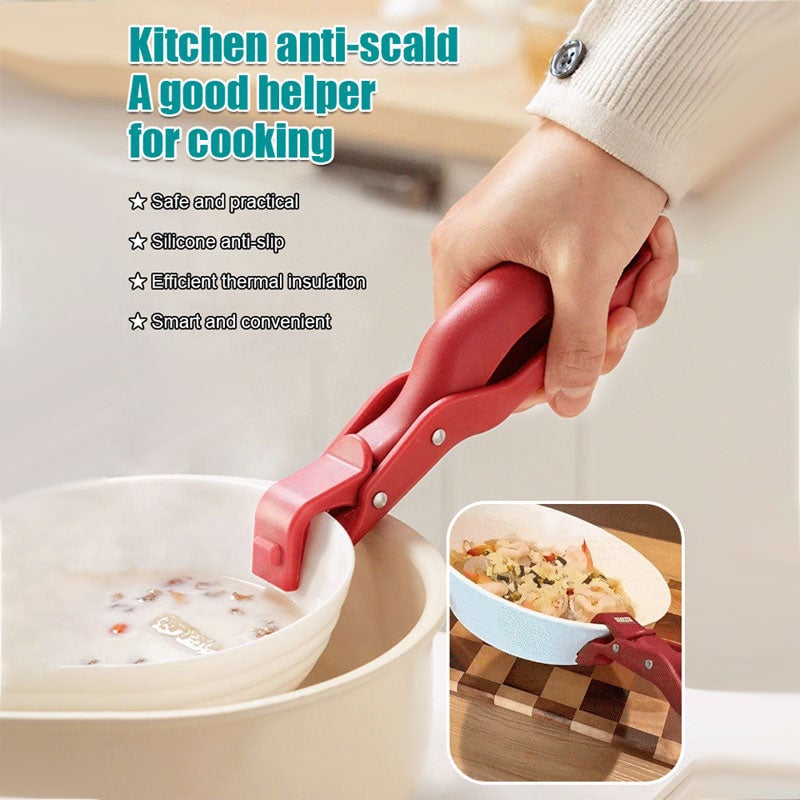 Anti-Scald Bowl Clip – Heat Insulation Gripper For Hot Bowls & Plates, Silicone Handles, Multi-Purpose Kitchen Tool