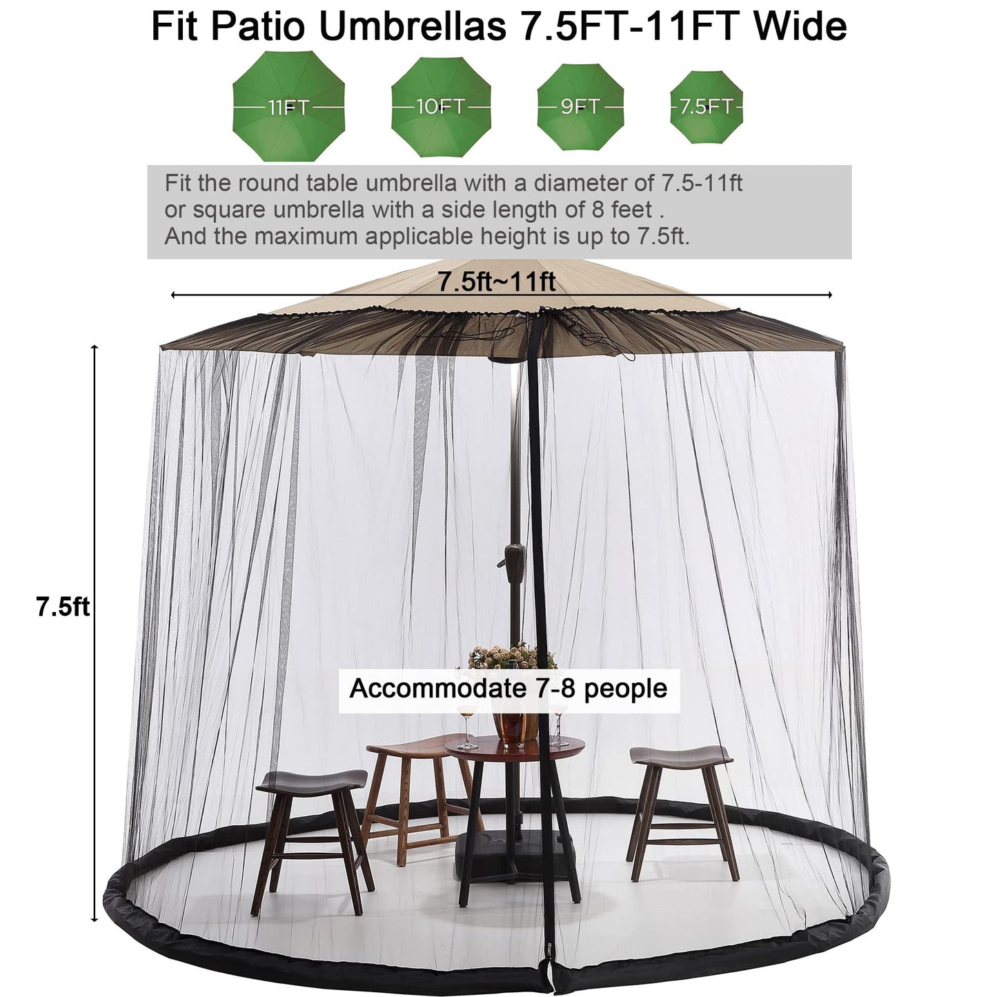 2024 summer hot sale patio umbrella mosquito net