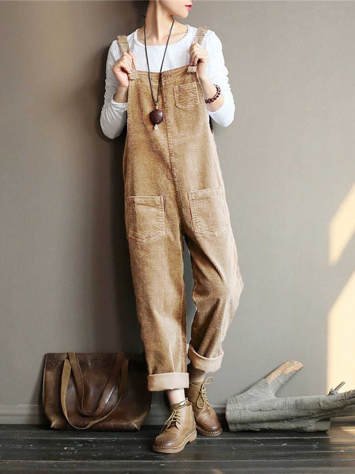 2024 NEW Wide Leg Corduroy Overalls