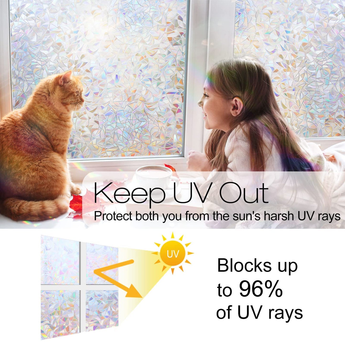 3D Rainbow Window Film - BUY MORE SAVE MORE