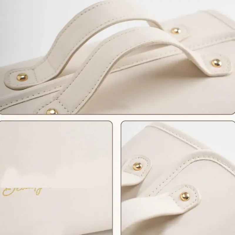 TO DAY 49% OFF Leather Waterproof Cosmetic Bag