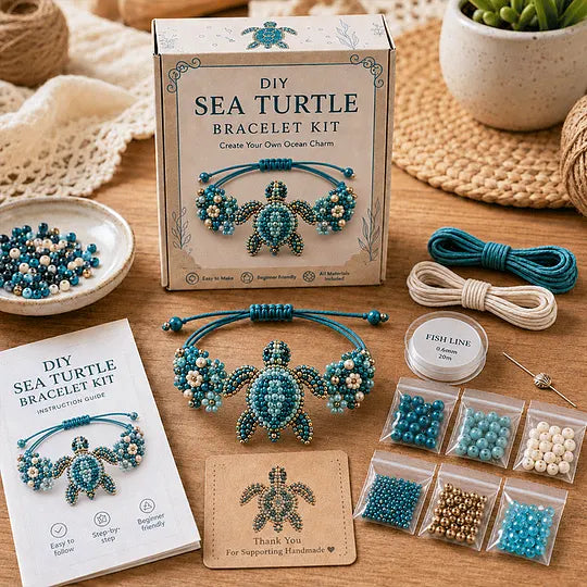 🐰🐙 DIY Animal-Themed Beaded Bracelet Making Kit – A Creative DIY Set for Beginners