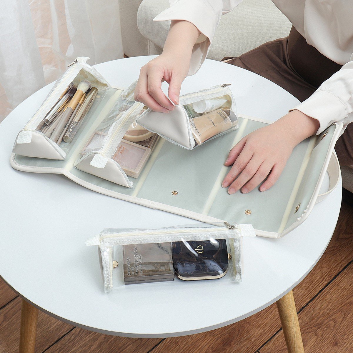 TO DAY 49% OFF Leather Waterproof Cosmetic Bag