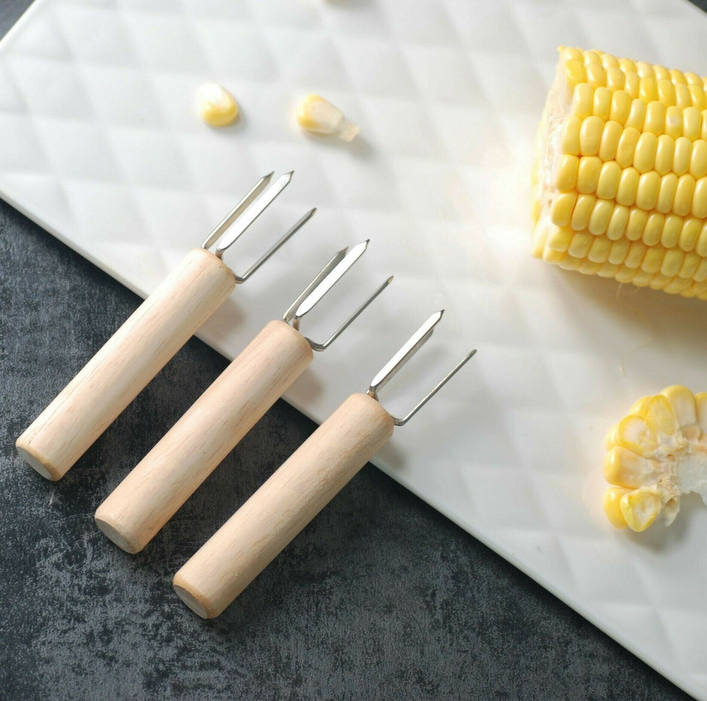 Corn Fruit Barbecue Fork Stainless Steel