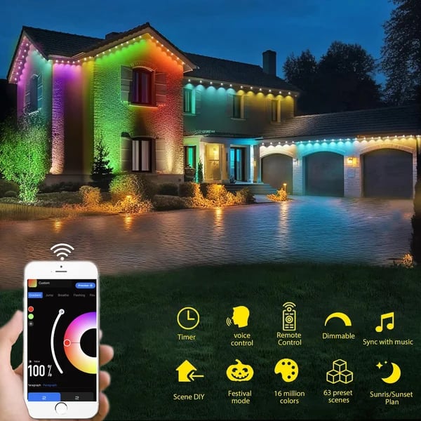 🎅 Early Christmas 49%OFF - Smart Rainbow LED Permanent Outdoor Light - Smart light 🎁