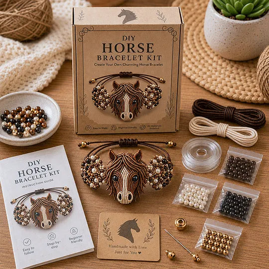 🐰🐙 DIY Animal-Themed Beaded Bracelet Making Kit – A Creative DIY Set for Beginners