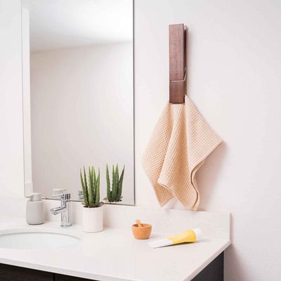 Clothespin Bathroom Towel Holder