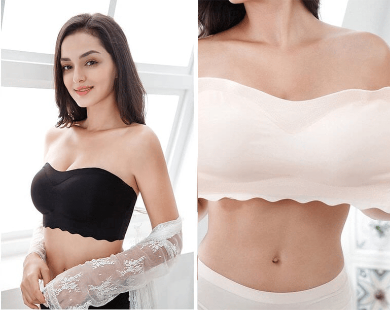 💥49% OFF🔥Ice Silk Non-slip Tube Top Strap Bra