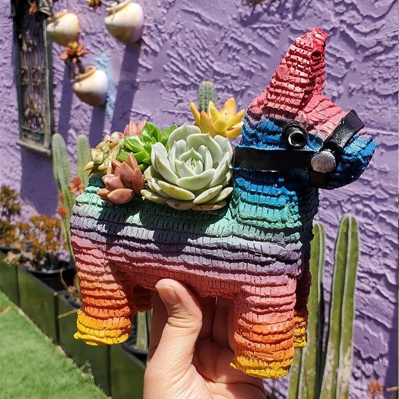 Rainbow Horse Planter