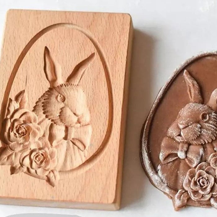 (🎁Early Christmas Limited Sale🎁) Wood Grain Cookie Mould - Cookie Embossing Mould