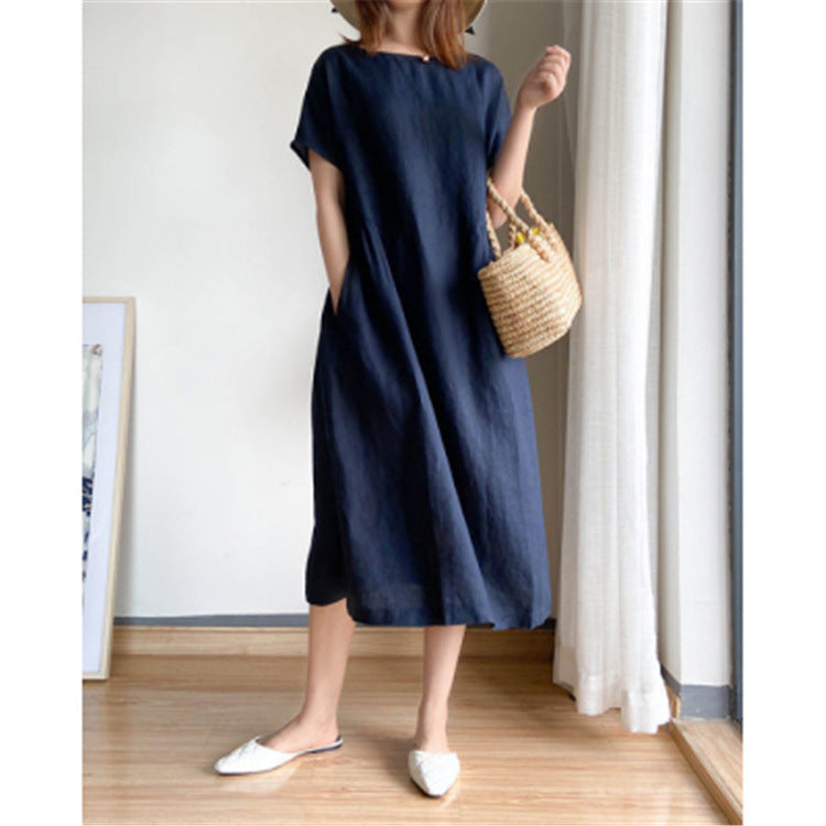 🔥HOT SALE🔥 Japanese Style Linen Cotton Dress(50%OFF)