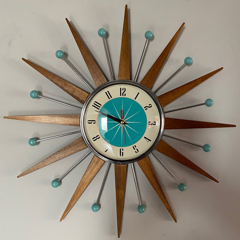 Starburst Sunburst Clock