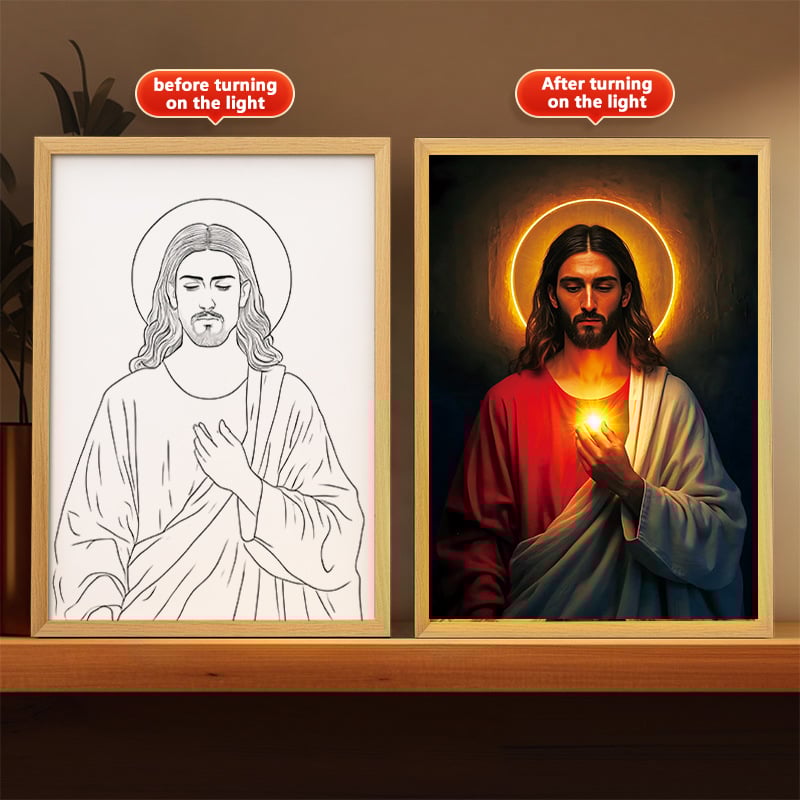The Jesus Lamp( LED Painting Inspiring Jesus Painting Decorative Lights)