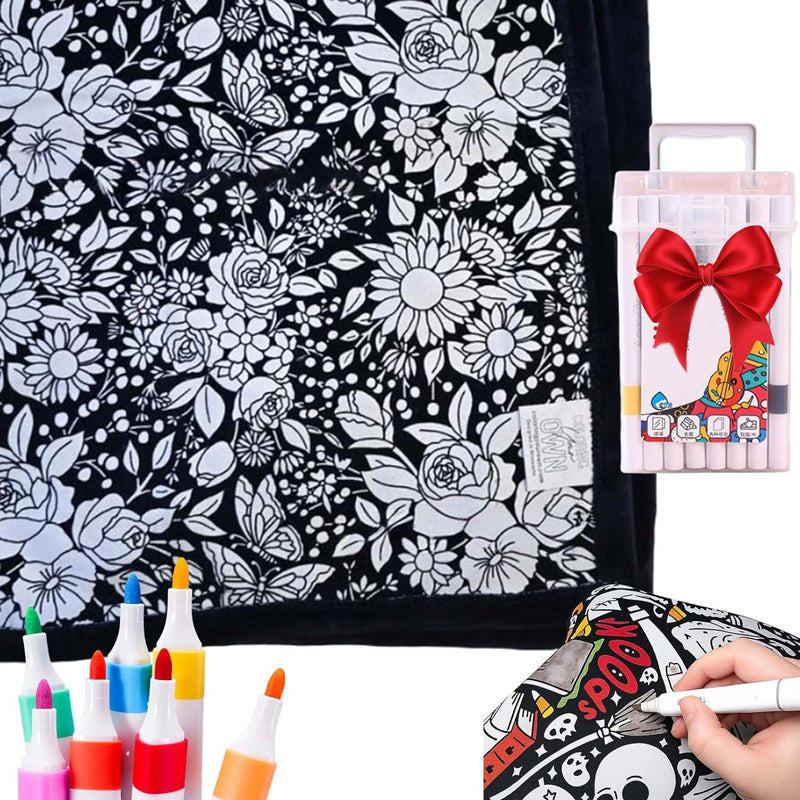 🔥 DIY Coloring Blanket with Markers💖Unique items💖