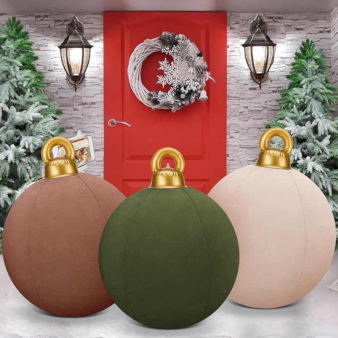 Giant Inflatable Velvet Christmas Balls