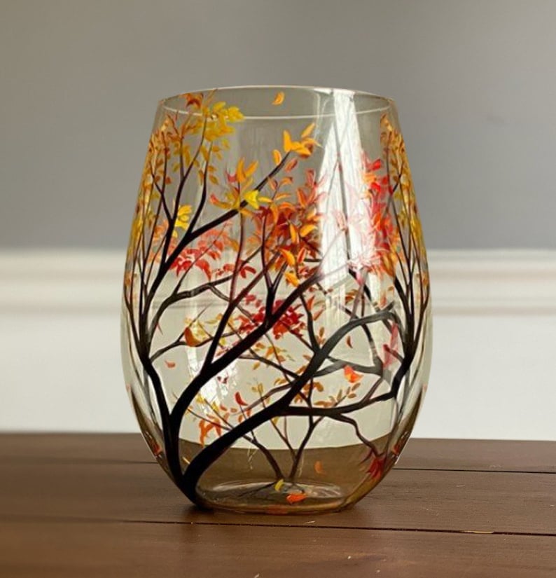 🔥HOT SALE NOW 49% OFF - Four Seasons Tree Wine Glasses - Hand Painted Art